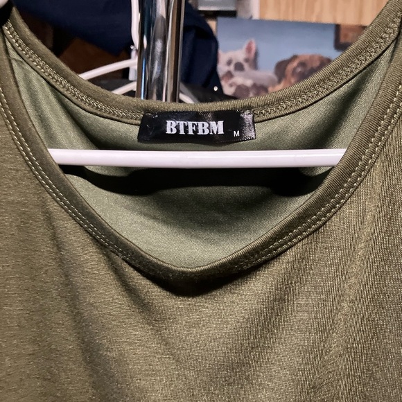 Eileen Fisher Olive Midi Dress - Picture 2 of 7